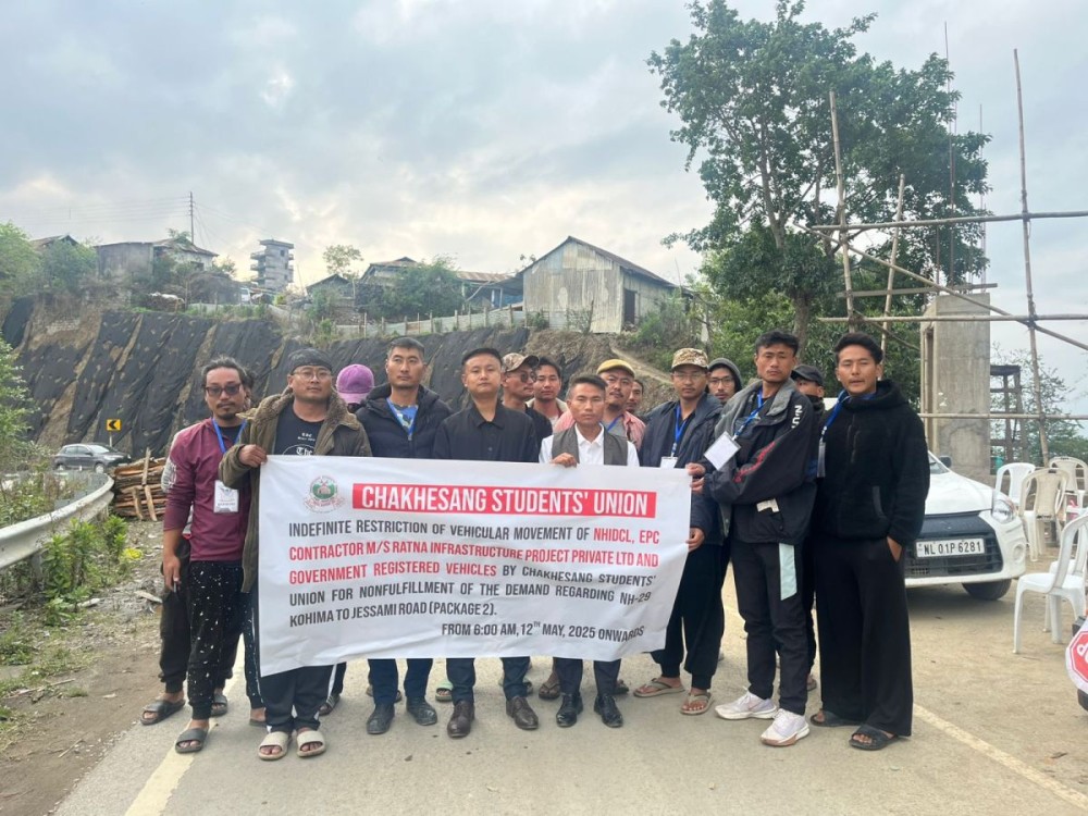 The CSU continued its agitation against the NHIDCL and the concerned contractor for non completion of works on NH-29.